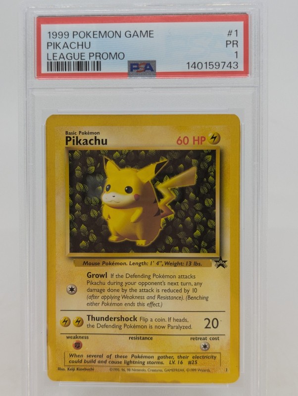 PSA 1 Pikachu League Promo (1) - Black Star Promo - CLEAN PSA 1! - New Cert!