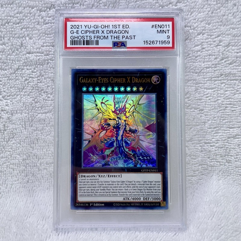2021 Yu Gi Oh Ghost From The Past 1st Edition Galaxy Eyes Cypher x Dragon PSA 9