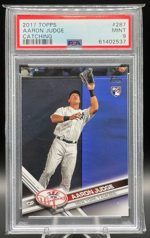 Aaron Judge 2017 Topps #287 Fielding PSA 9 MINT Rookie RC New York Yankees