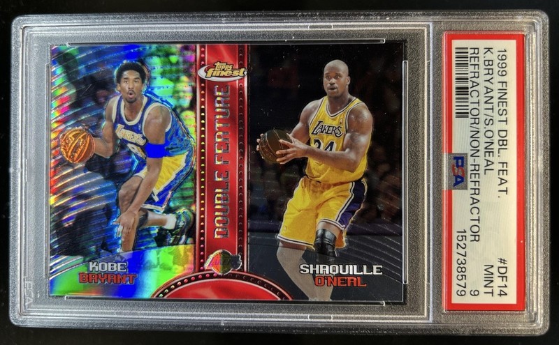 1999-00 Finest Kobe Bryant Shaquille O'Neal Double Feature Left #DF14 PSA 9