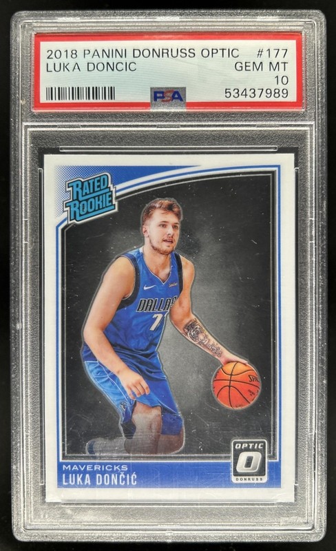 2018-19 Panini Donruss Optic Luka Doncic Rated Rookie RC #177 Mavericks PSA 10