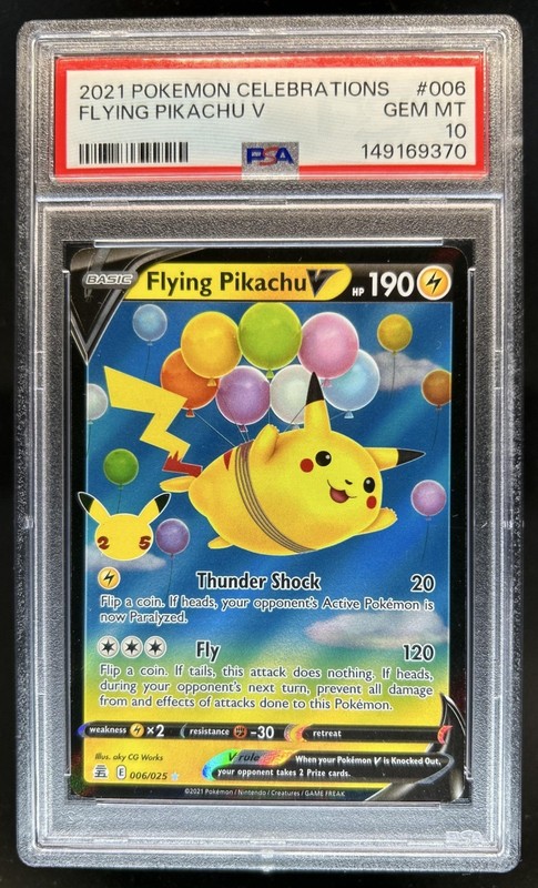 2021 Pokemon SWSH Celebrations Flying Pikachu V #006/025 PSA 10 GEM MINT