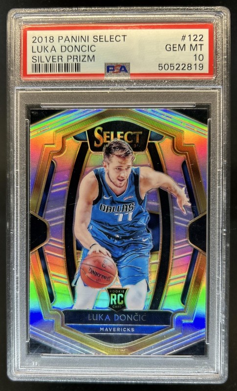 2018-19 Panini Select Luka Doncic RC Silver Prizm Premier Level #122 PSA 10