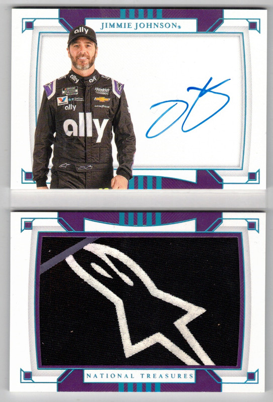 2020 National Treasures JIMMIE JOHNSON Autograph Gloves Alpine Star Booklet 1/1