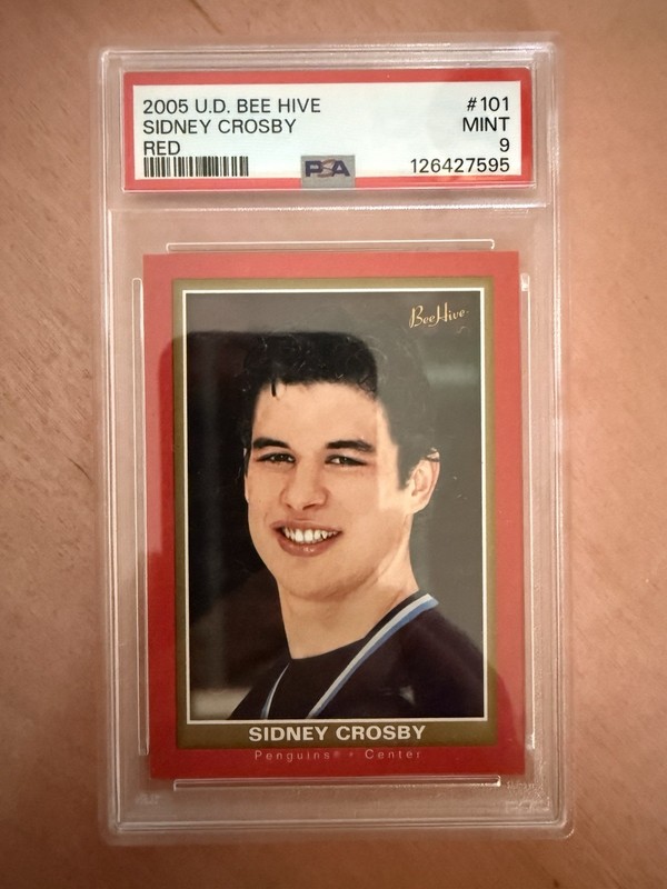 2005-06 Upper Deck Bee Hive - Sidney Crosby #101 Red (RC) PSA 9 view 1