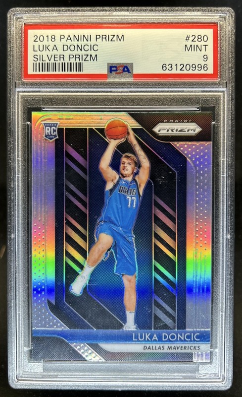 2018-19 Panini Prizm Luka Doncic RC Prizm Silver Rookie #280 Mavericks PSA 9
