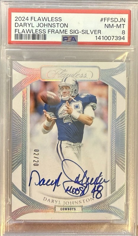 2024 Flawless Framed Sigs MOOSE Inscription - Daryl Johnston On Card Auto /20