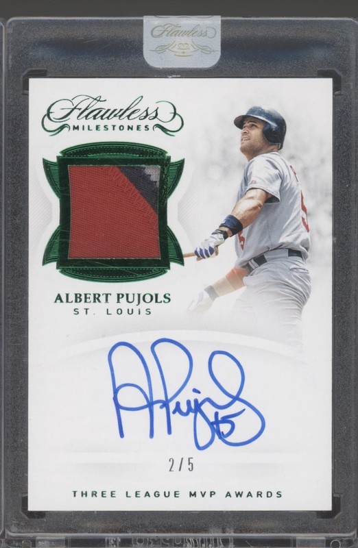2019 Flawless Milestones #MIL-AP2 Albert Pujols 2/5 Jersey Patch Auto Autograph