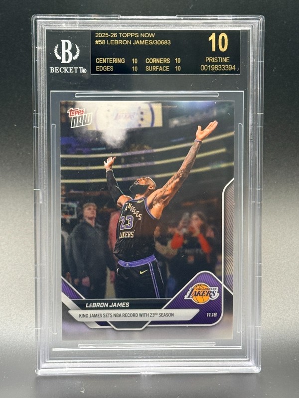 2025-26 Topps Now - LeBron James #58 BGS 10 Black Label