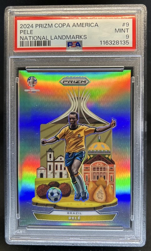 2024-25 Panini Prizm Copa America Pele National Landmarks #9 Brazil PSA 9