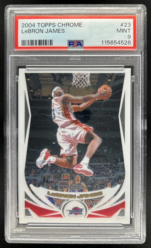 2004-05 Topps Chrome LeBron James #23 Cavaliers PSA 9