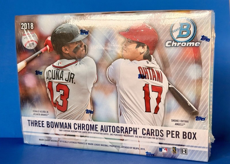 2018 Bowman Chrome Ohtani Acuna Jr RC 3 AUTOS Sealed HTA Choice Box Hobby