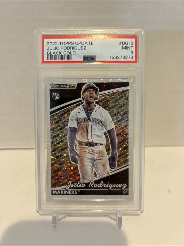 2022 Topps Update Julio Rodriguez Black Gold RC #BG-12 Mariners PSA 9