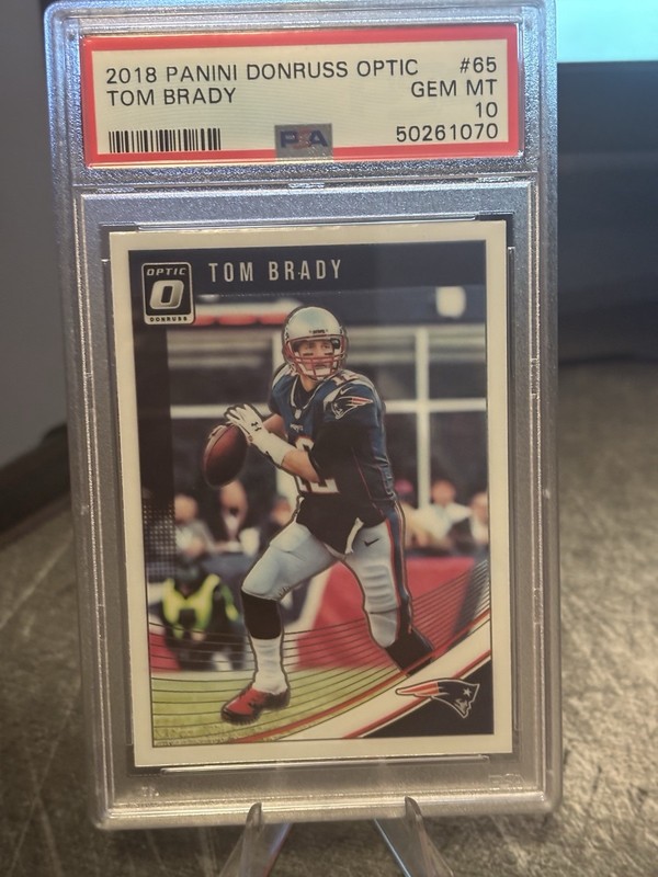 2018 PANINI DONRUSS OPTIC TOM BRADY #65 PSA 10 Gem Mint