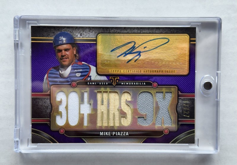 🔥 🔥 2024 TOPPS TRIPLE THREADS MIKE PIAZZA AUTO JERSEY BAT PATCH RELICS #/27