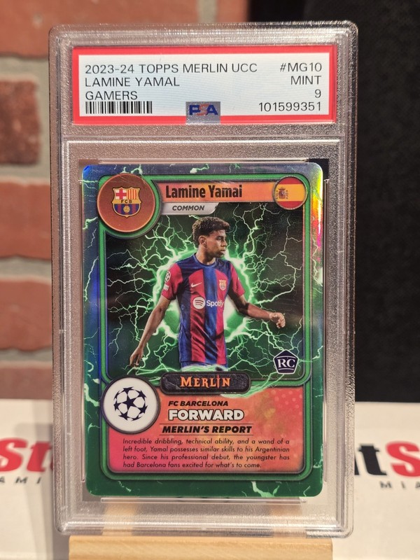 2023-24 Topps Merlin LAMINE YAMAL ROOKIE - Merlin's Gamers Insert #MG-10 PSA 9 