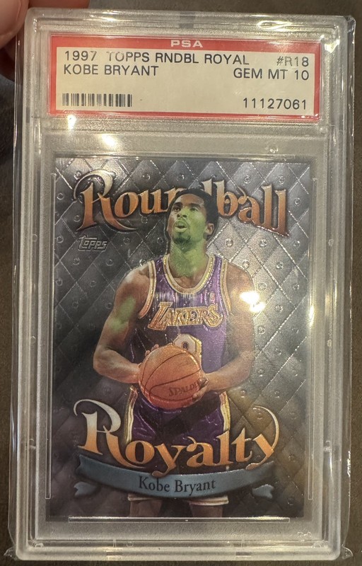 1998 KOBE BRYANT TOPPS ROUNDBALL ROYALTY BASKETBALL LAKERS PSA 10 pop 60!