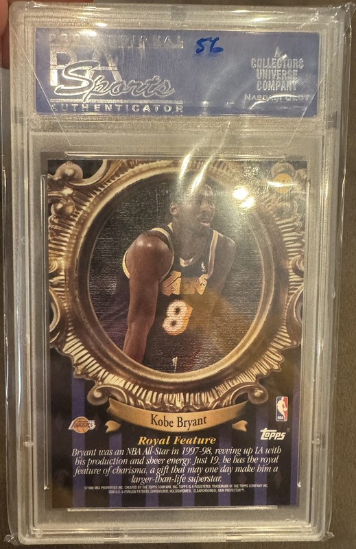 1998 KOBE BRYANT TOPPS ROUNDBALL ROYALTY BASKETBALL LAKERS PSA 10 pop 60! view 2