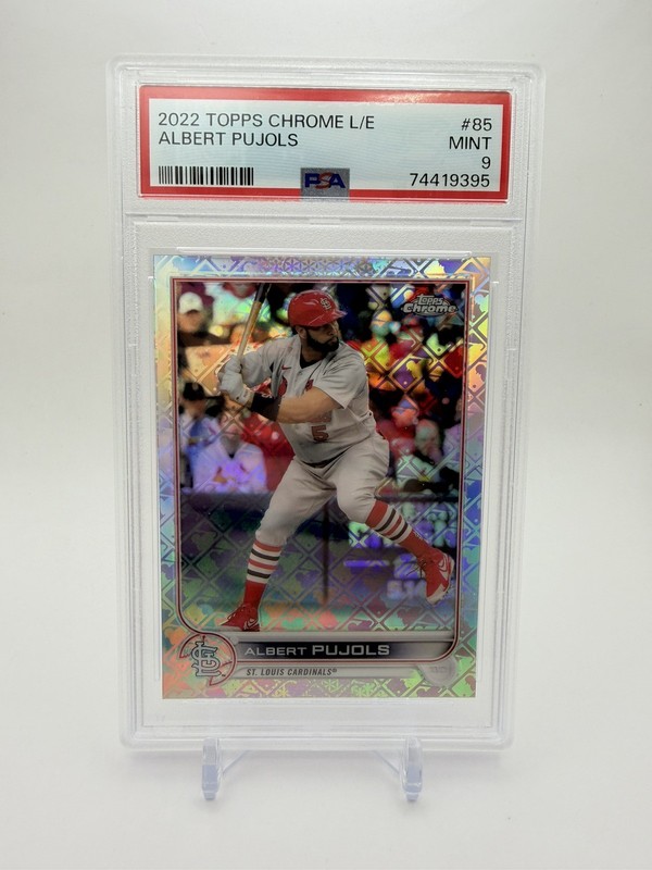 Albert Pujols 2022 Topps Chrome Logofractor #85 PSA 9 Mint St. Louis Cardinals