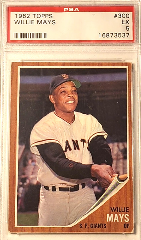 1962 TOPPS #300 WILLIE MAYS PSA EX 5 HOF