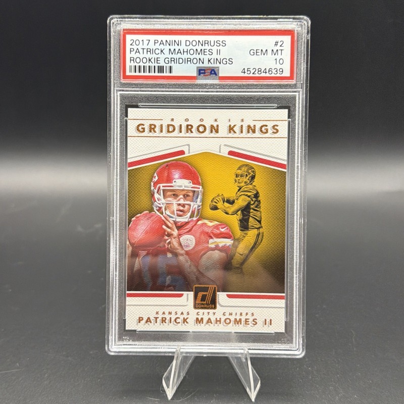 2017 Donruss #2 Patrick Mahomes Rookie Gridiron Kings RC PSA 10