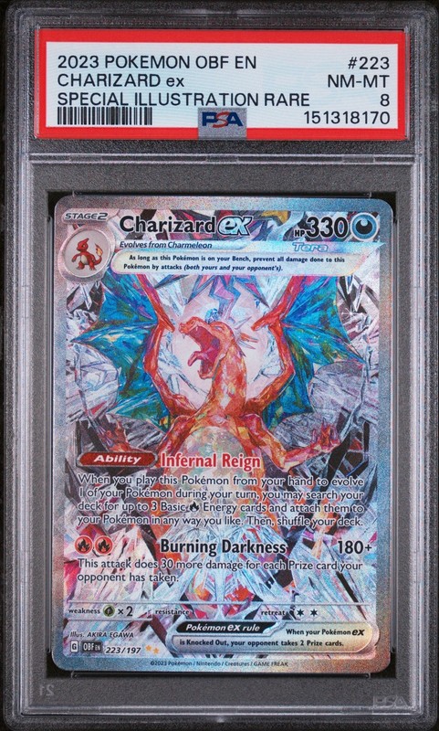 2023 Pokemon SV Charizard ex Special Illustration Rare #223/197 PSA 8