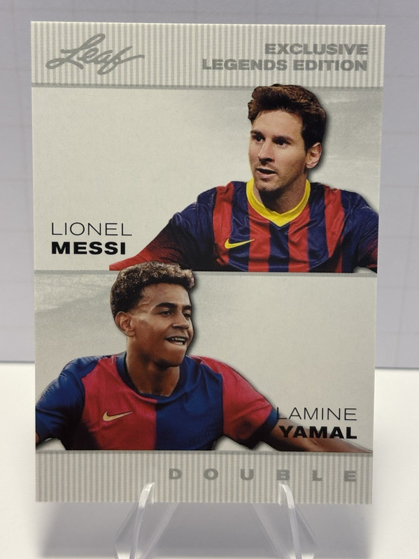 Lionel Messi * Lamine Yamal * 2024 Leaf "Double Edition" #ELE-23 Soccer Card