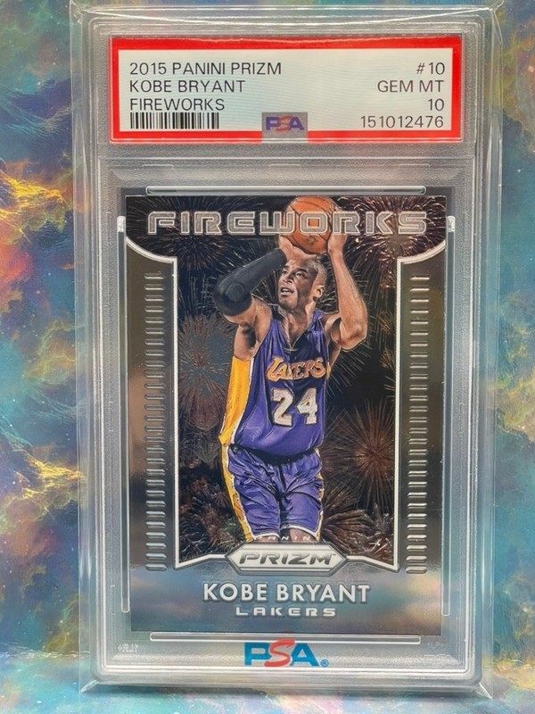 2015 Panini Prizm - Kobe Bryant #10 Fireworks - PSA 10 Gem Mint - LA Lakers