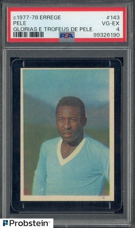 1977-78 Errege Soccer Pele Glorias E Trofeus De Pele #143 PSA 4 VG-EX