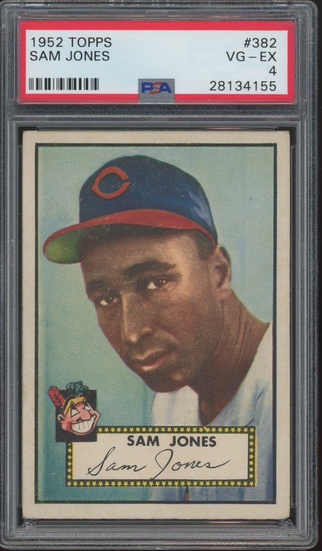 1952 Topps Baseball #382 Sam Jones High Number VG-EX PSA 4