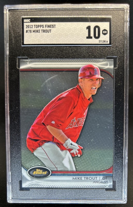 2012 Topps Finest Mike Trout #78 Angels SGC 10