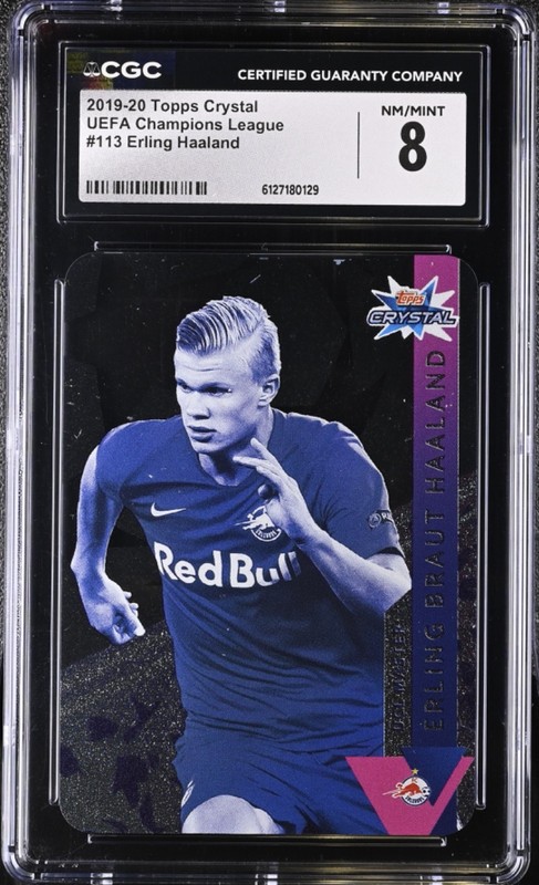 Erling Haaland 2019 Topps Crystal UEFA Champions League Rookie 113 CGC NM/MINT 8