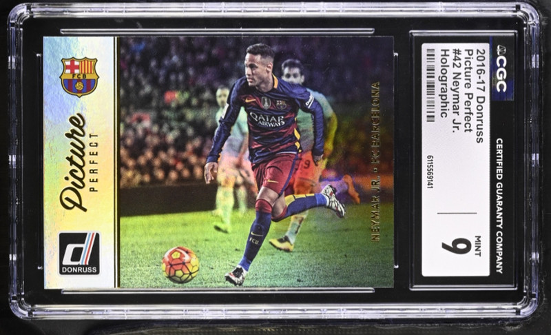 Neymar Jr 2016 Panini Donruss Picture Perfect Holographic #42 CGC MINT 9
