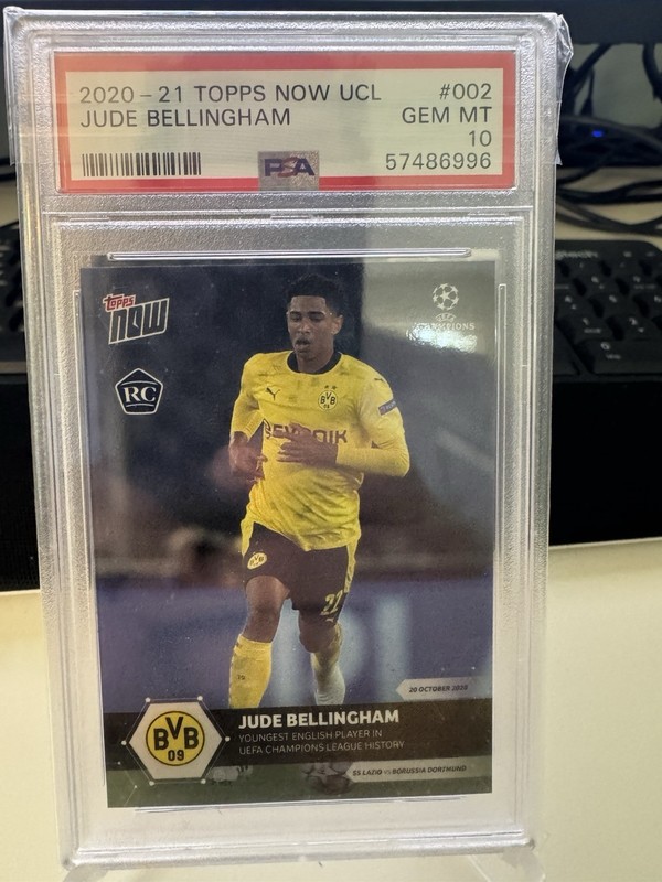 2020-21 Topps Now UCL Jude Bellingham Rookie Card RC #002 - PSA 10