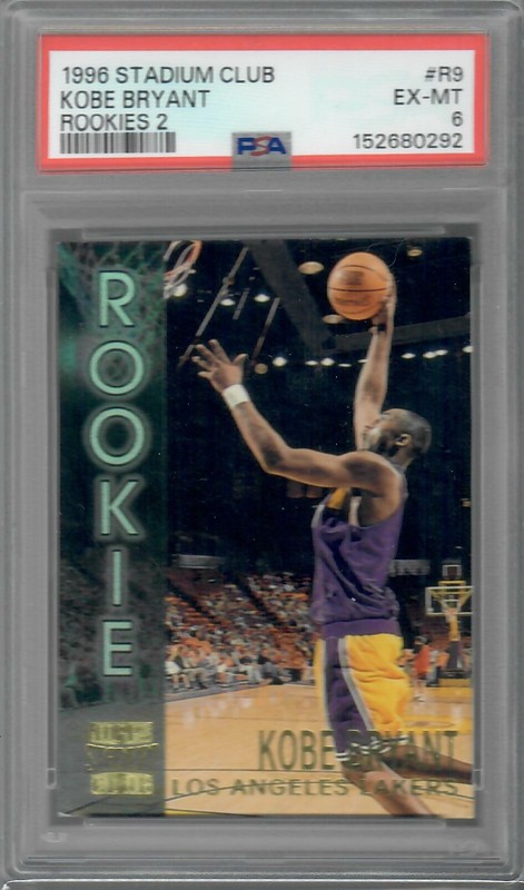 1996-97 Topps Stadium Club - Rookies Series 2 Kobe Bryant #R9 (RC) PSA 6