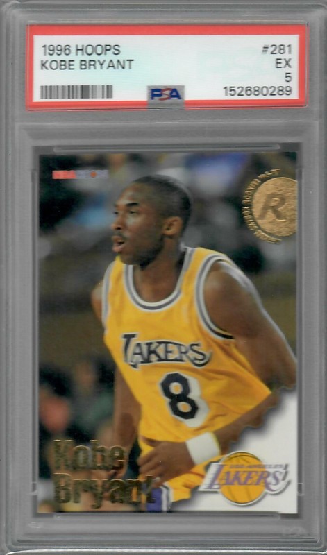 1996-97 NBA Hoops - Rookies Kobe Bryant #281 (RC) PSA 5