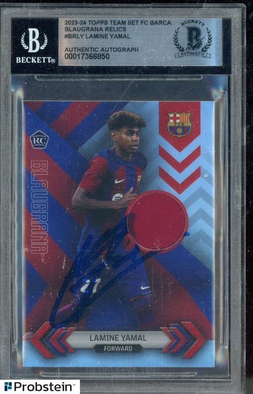 Lamine Yamal Signed 2023 Topps Team Set FC Barca Blaugrana RC Patch BGS BAS AUTO