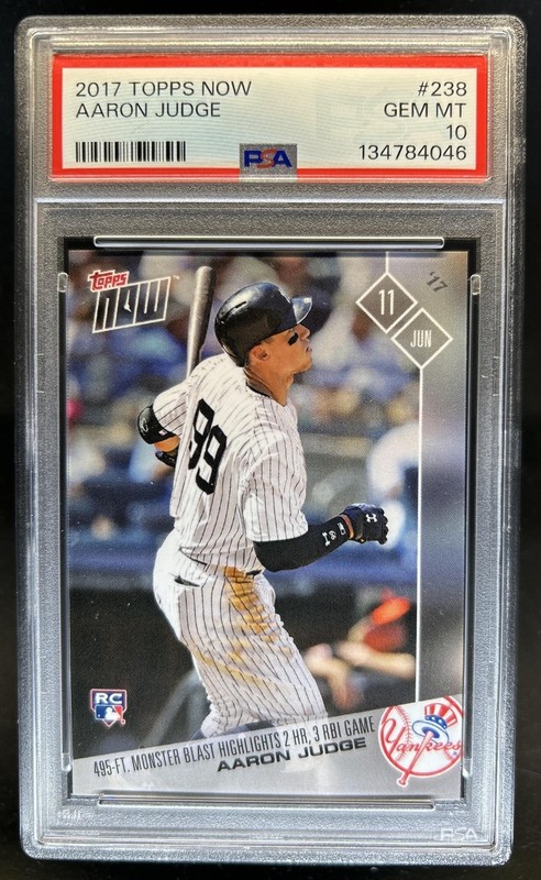 2017 Topps Now Aaron Judge RC Rookie #238 Yankees PSA 10 GEM MINT
