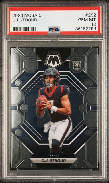 CJ Stroud Rated ROOKIE Card 2023 Panini Mosaic 292 PSA 10 Gem Mint C. J. C J NFL