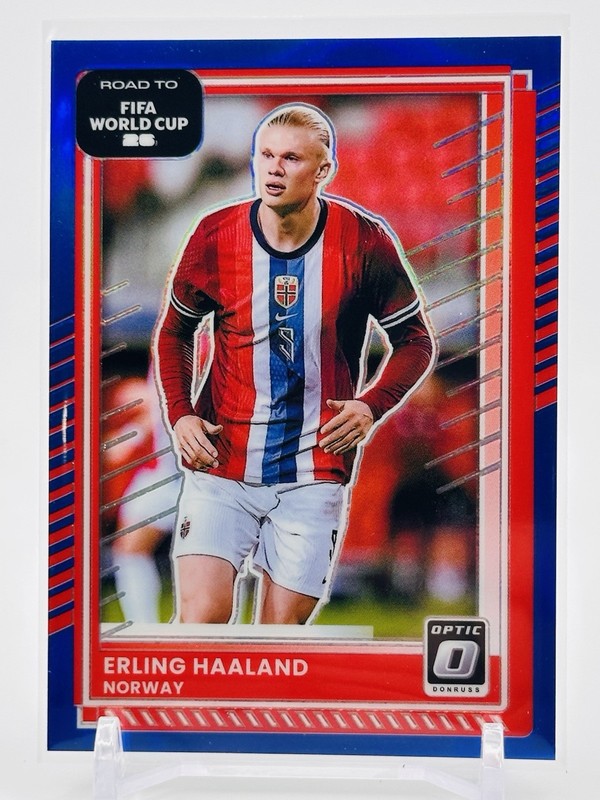 2025-26 Donruss FIFA W Cup OPTIC CHROME Blue Prizm 52/75  #170 Erling Haaland