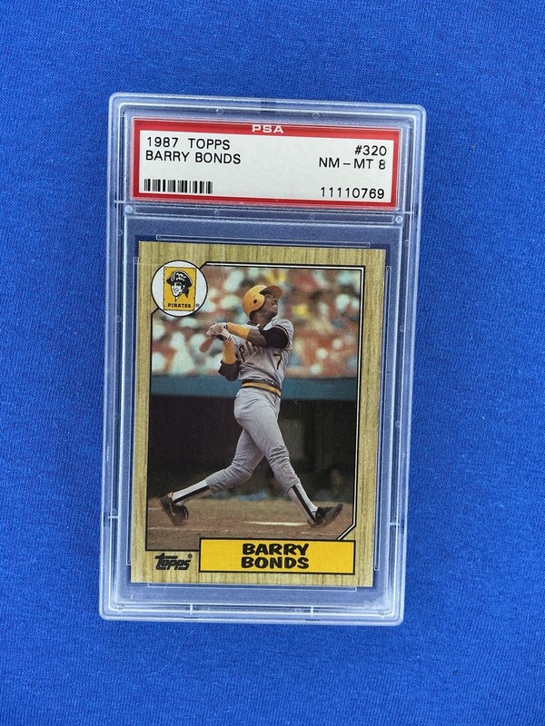 1987 Topps #320 Barry Bonds Rookie Card PSA 8 NM-MINT Pirates