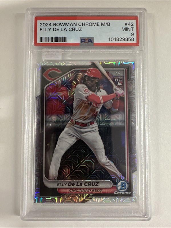 2024 Bowman Chrome Elly De La Cruz #42 RC Mojo Refractor Reds PSA 9 - TCCCX