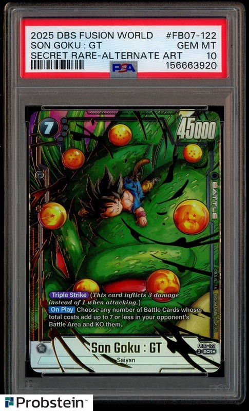 Dragon Ball Super Son Goku GT SCR Foil Battle Card FB07-122 Triple Strike PSA 10