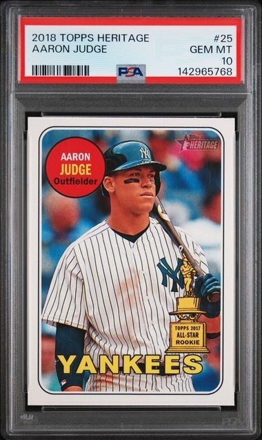 Aaron Judge 2018 Topps Heritage #25 Yankees All-Star Rookie Cup PSA 10