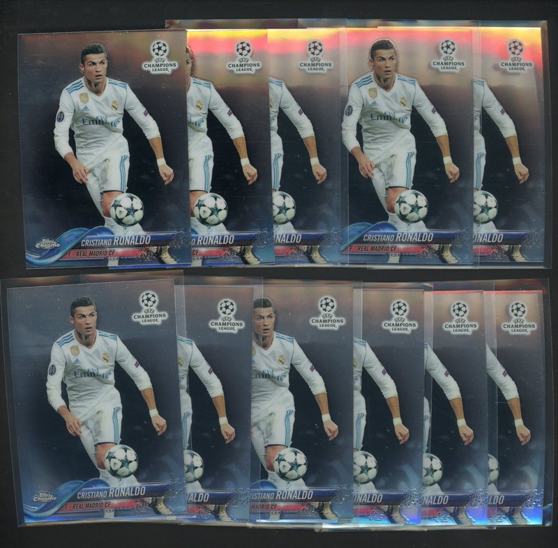 2017 Topps Chrome UEFA Cristiano Ronaldo Lot Of 11