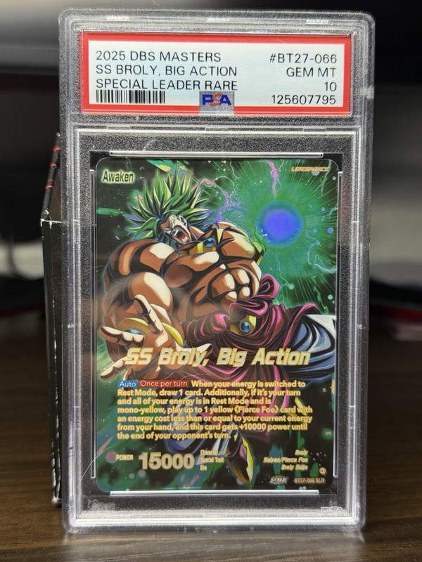 SS Broly Big Action - BT27-066 (SLR) - History of Z (BT27) - PSA 10