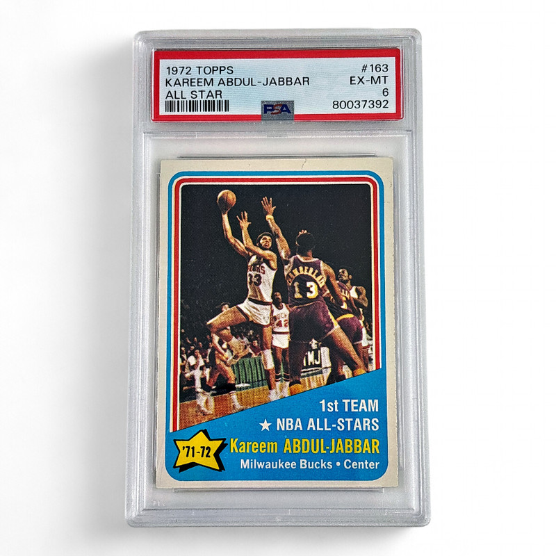 1972 Topps Kareem Abdul-Jabbar All Star #163 Graded EX-MT PSA 6