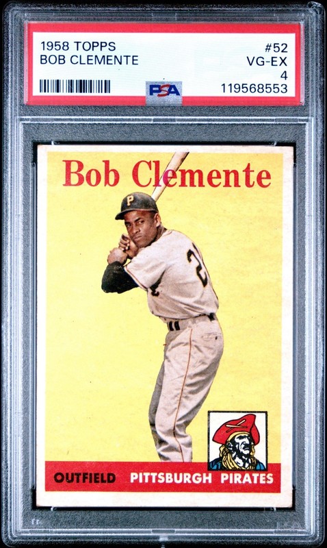 1958 Topps Roberto Clemente #52 PSA 4 SHARP GREAT COLOR/EYE APPEAL