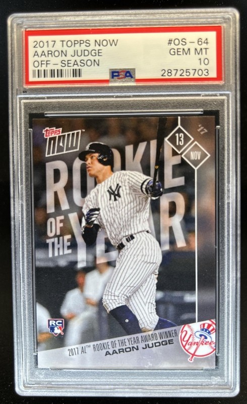 2017 Topps Now Aaron Judge Off Season RC Rookie #OS-64 Yankees PSA 10 GEM MINT