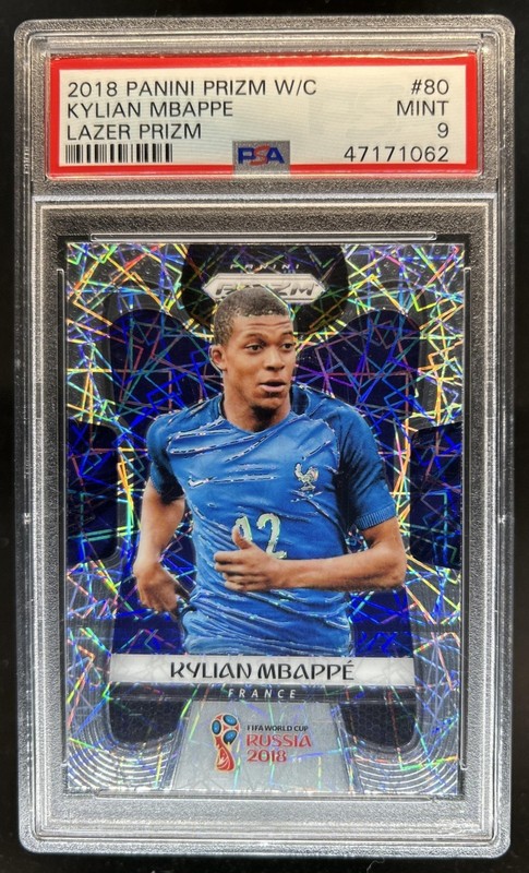 2018 Panini Prizm World Cup Kylian Mbappe Lazer #80 France PSA 9